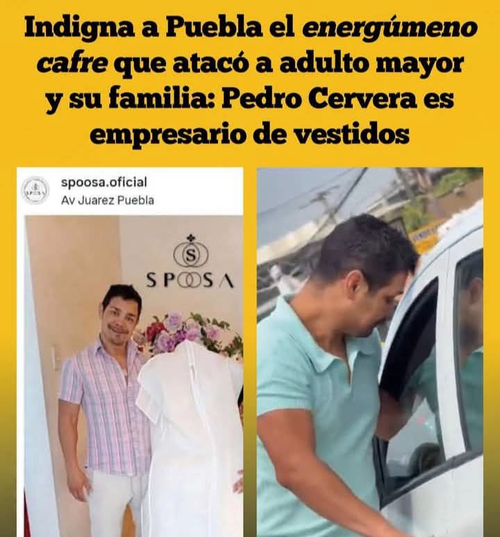 Puebla Business Owner Under Fire After Violently Attacking Elderly Driver and Smashed Windshield